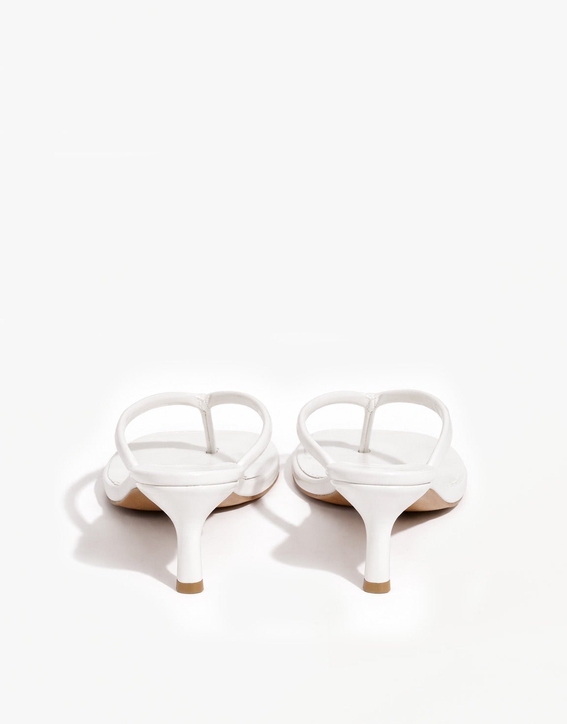 Witte Vierkante Basic Hakje - Teenslippers - Olivia & Kate