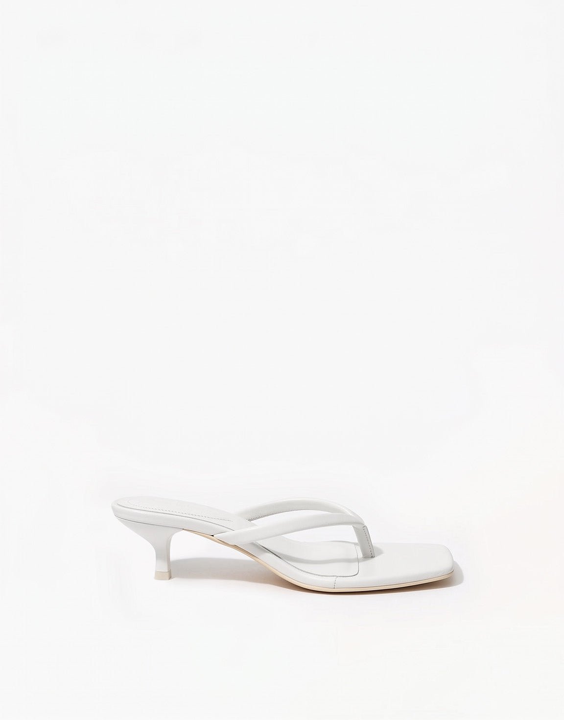 Witte Vierkante Basic Hakje - Teenslippers - Olivia & Kate