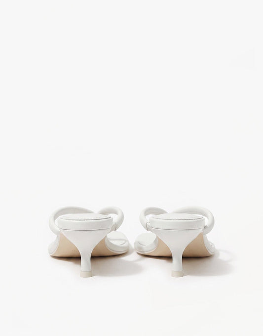 Witte Vierkante Basic Hakje - Teenslippers - Olivia & Kate