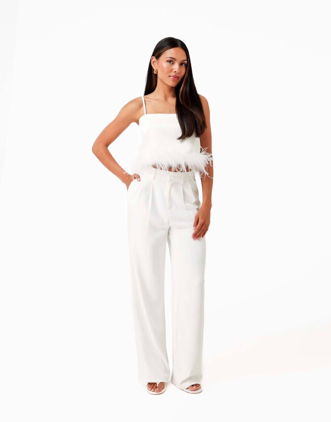 Witte Wijde Classic - Pantalon - Olivia & Kate
