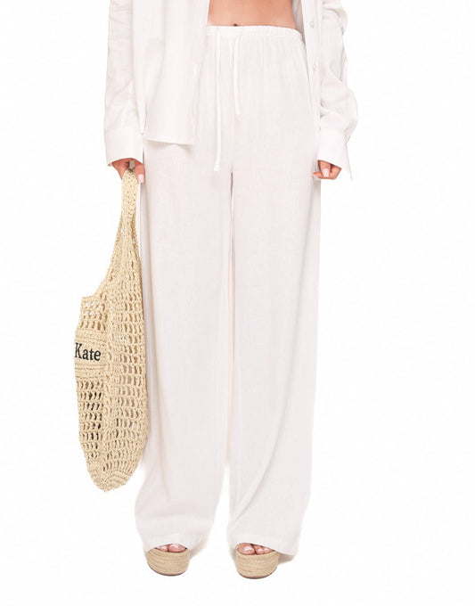 Witte Wijde Linnen Oversized - Set - Olivia & Kate