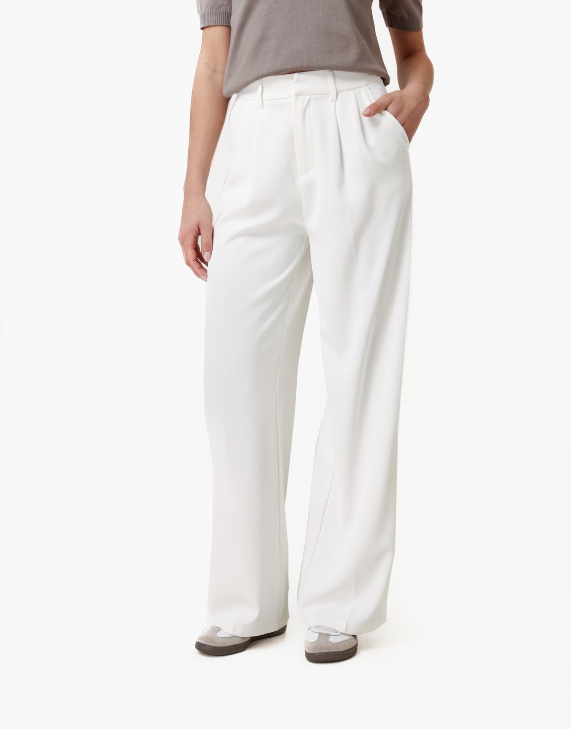 Witte Wijde - Pantalon - Olivia & Kate