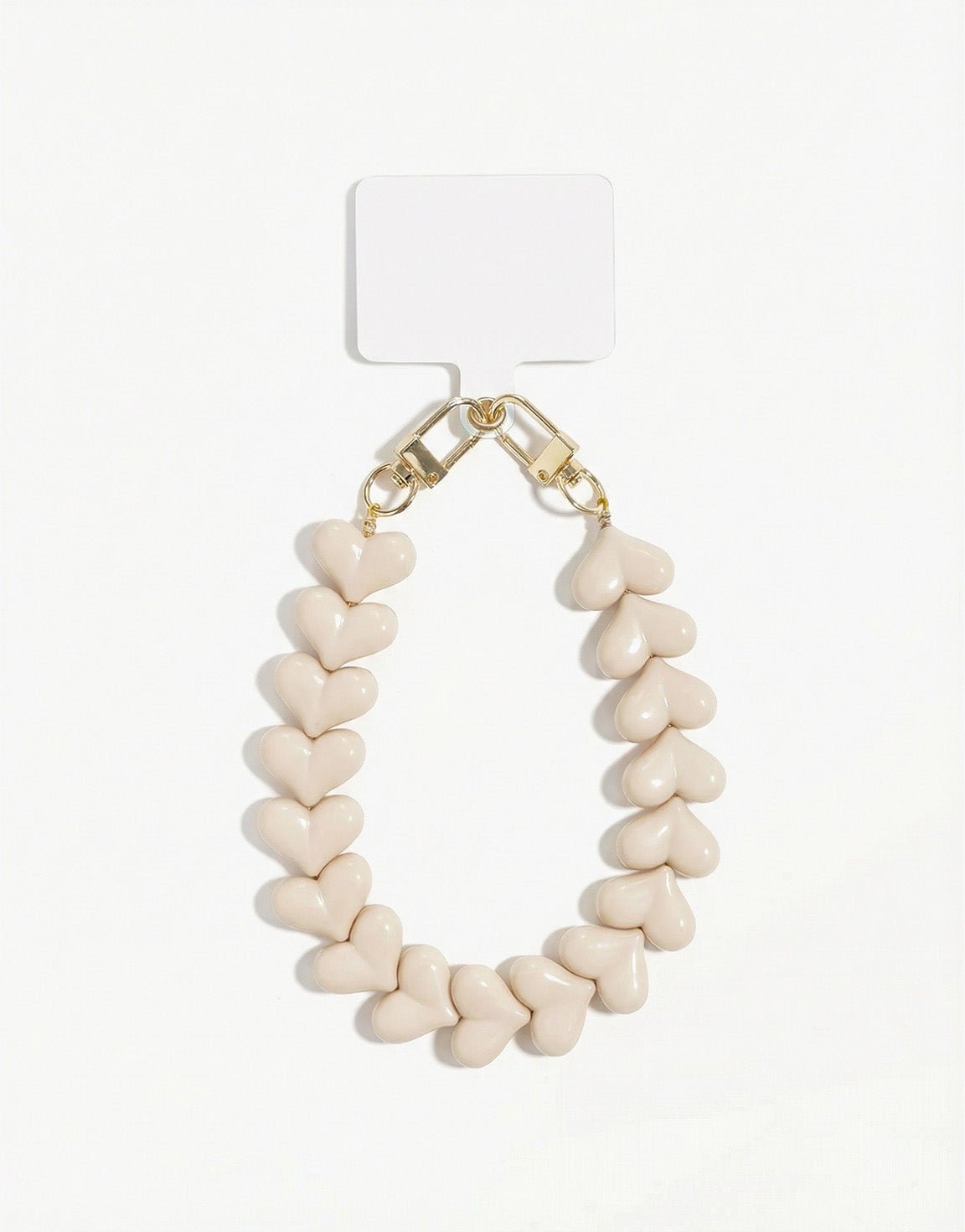 Zalmroze Brede Hartjes - Telefoonkoord - Olivia & Kate