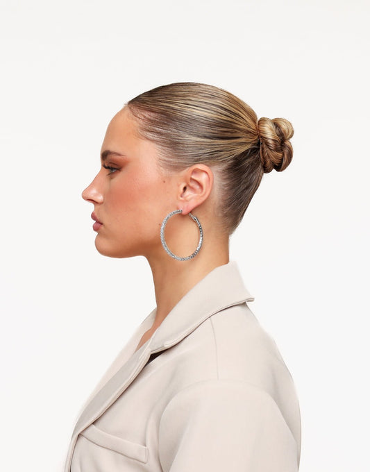 Zilveren Grote Zirkonia Stenen Ring - Oorbellen - Olivia & Kate