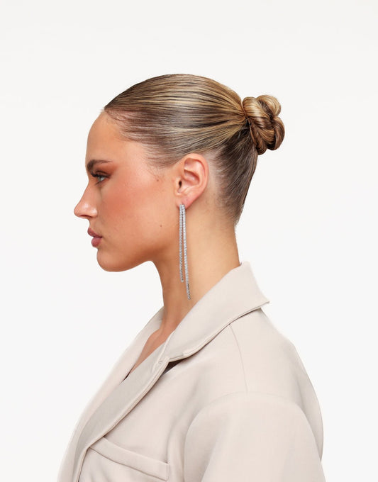 Zilveren Strass Stenen - Oorbellen - Olivia & Kate