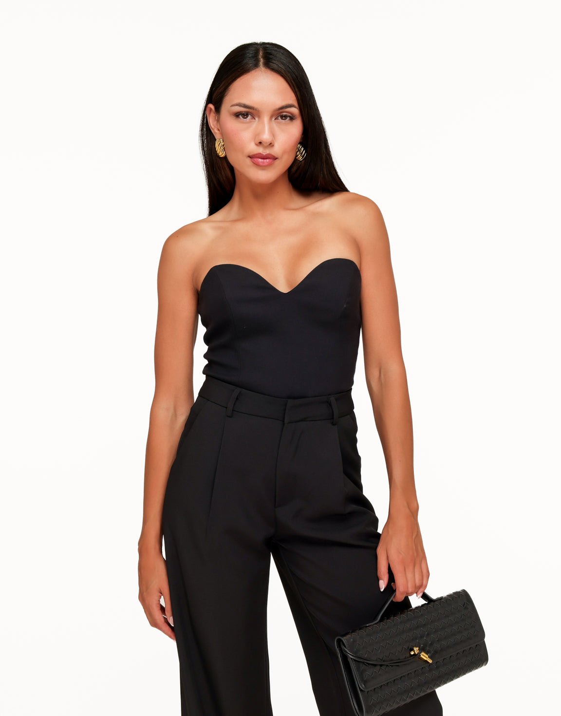 Zwarte Aangesloten Strapless - Top - Olivia & Kate