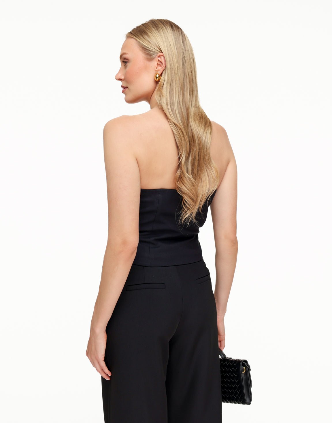Zwarte Aangesloten Strapless - Top - Olivia & Kate