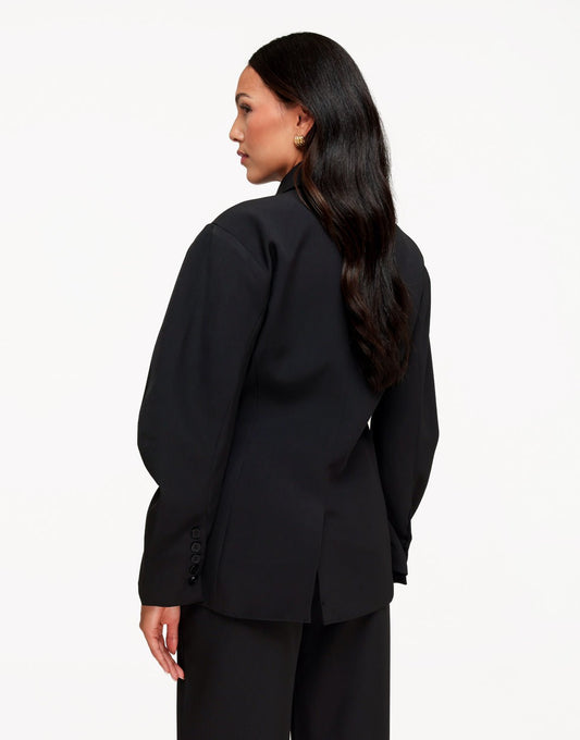 Zwarte Ballonmouwen Details - Blazer - Olivia & Kate