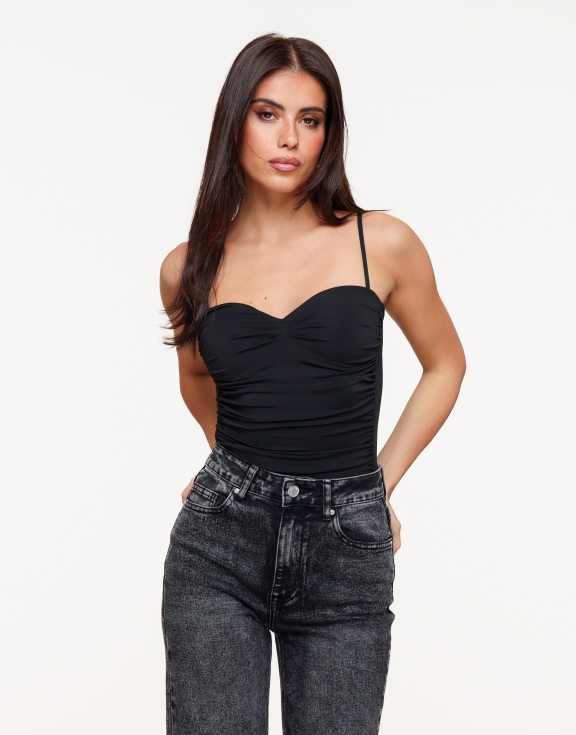 Zwarte Basic Aangesloten - Body - Olivia & Kate