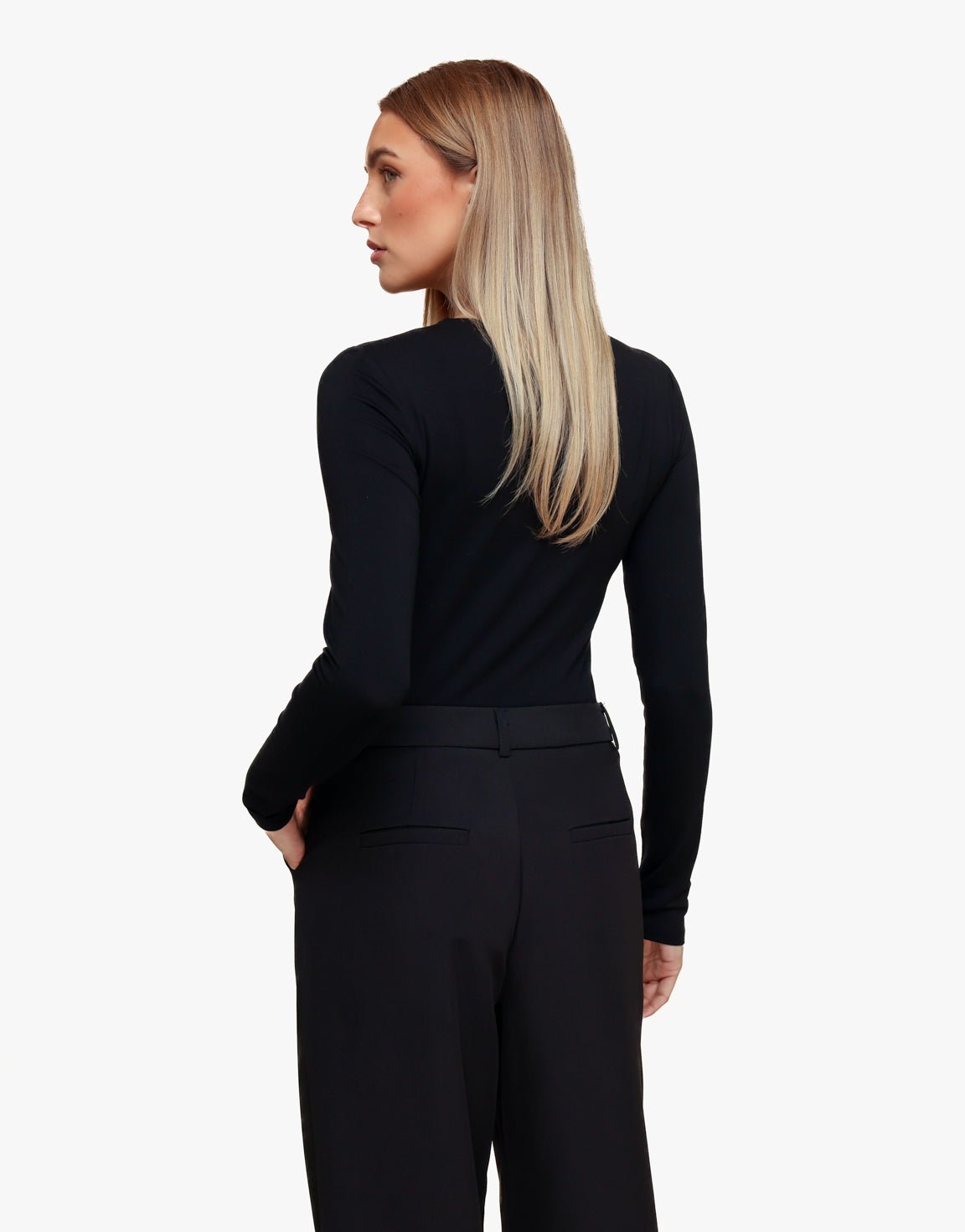 Zwarte Basic LS - Top - Olivia & Kate