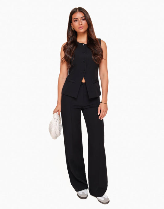 Zwarte Basic Rechte - Pantalon - Olivia & Kate