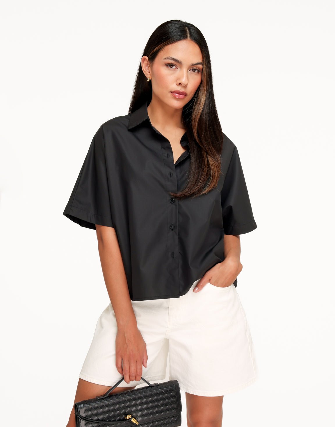 Zwarte Basic SS - Blouse - Olivia & Kate