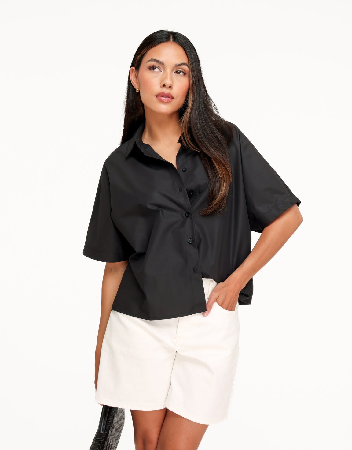 Zwarte Basic SS - Blouse - Olivia & Kate