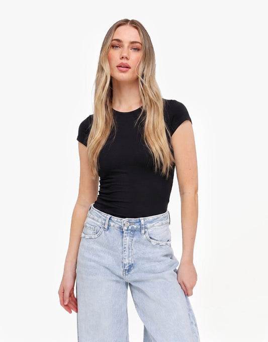 Zwarte Basic SS - Top - Olivia & Kate