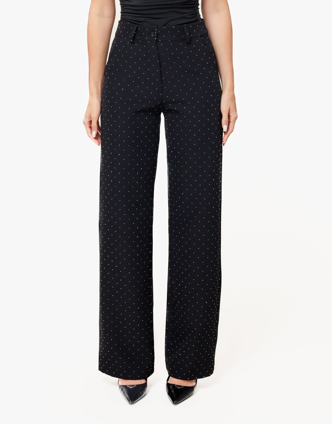 Zwarte Basic Zilveren Glitter Stenen - Set - Olivia & Kate