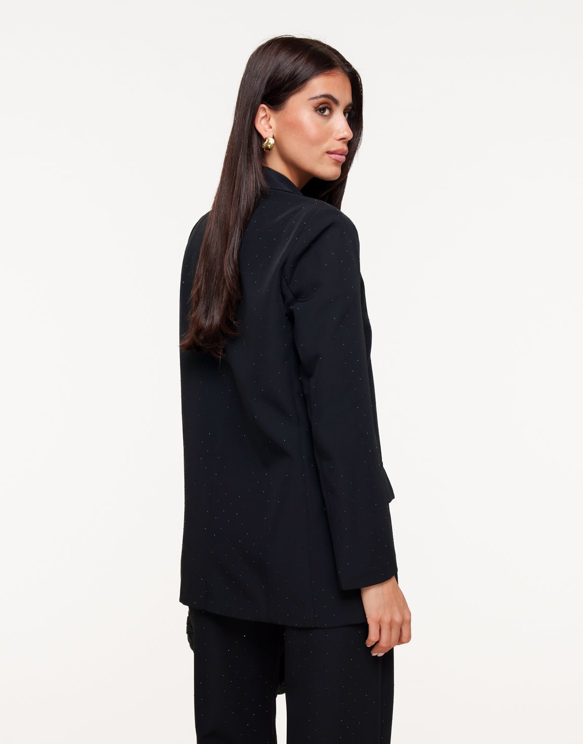 Zwarte Basic Zwarte Glitter Stenen - Set - Olivia & Kate