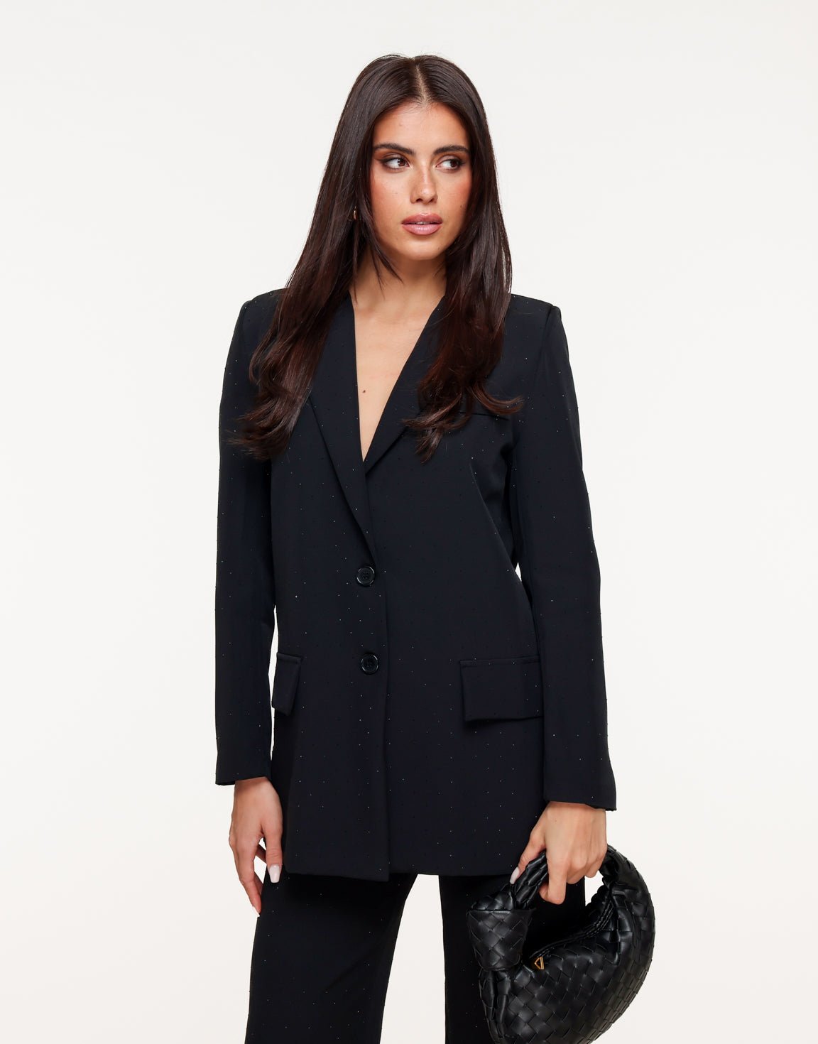 Zwarte Basic Zwarte Glitter Stenen - Set - Olivia & Kate