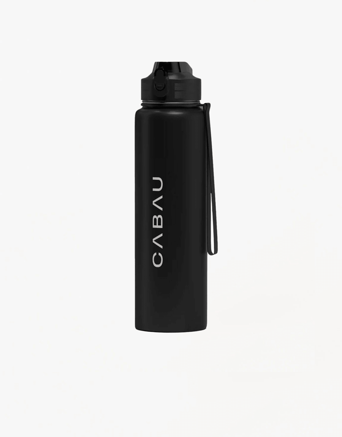 Zwarte Cabau Stainless Steel - Waterfles - Olivia & Kate