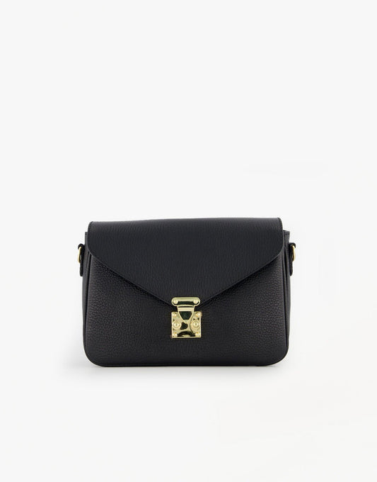 Zwarte Classic Leren - Tas - Olivia & Kate