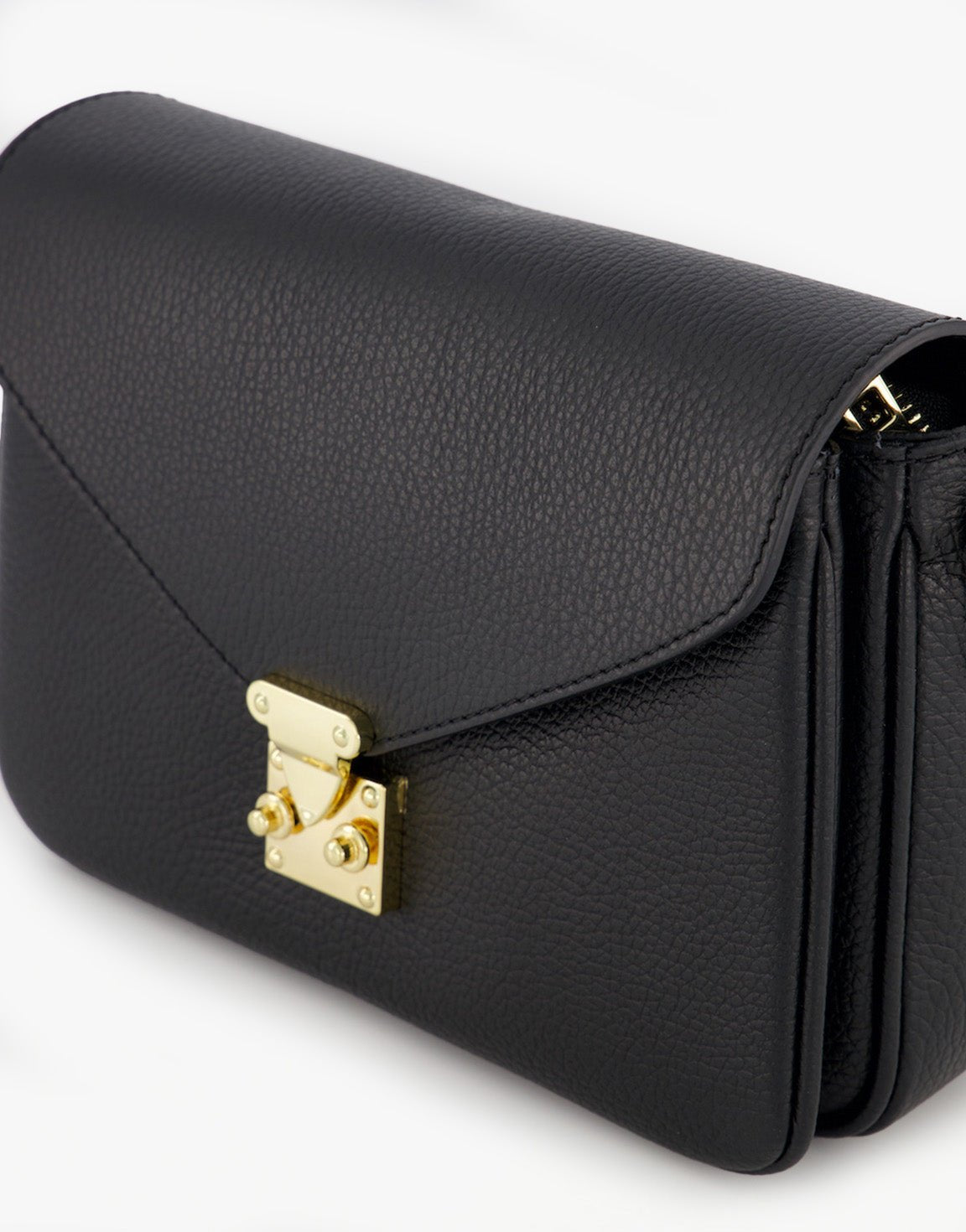 Zwarte Classic Leren - Tas - Olivia & Kate