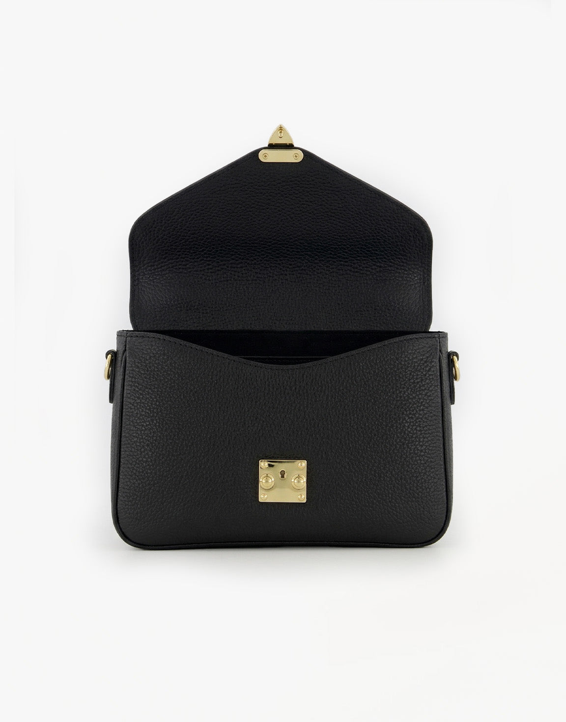 Zwarte Classic Leren - Tas - Olivia & Kate