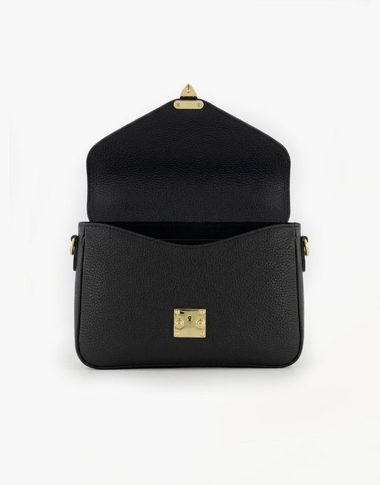 Zwarte Classic Leren - Tas - Olivia & Kate