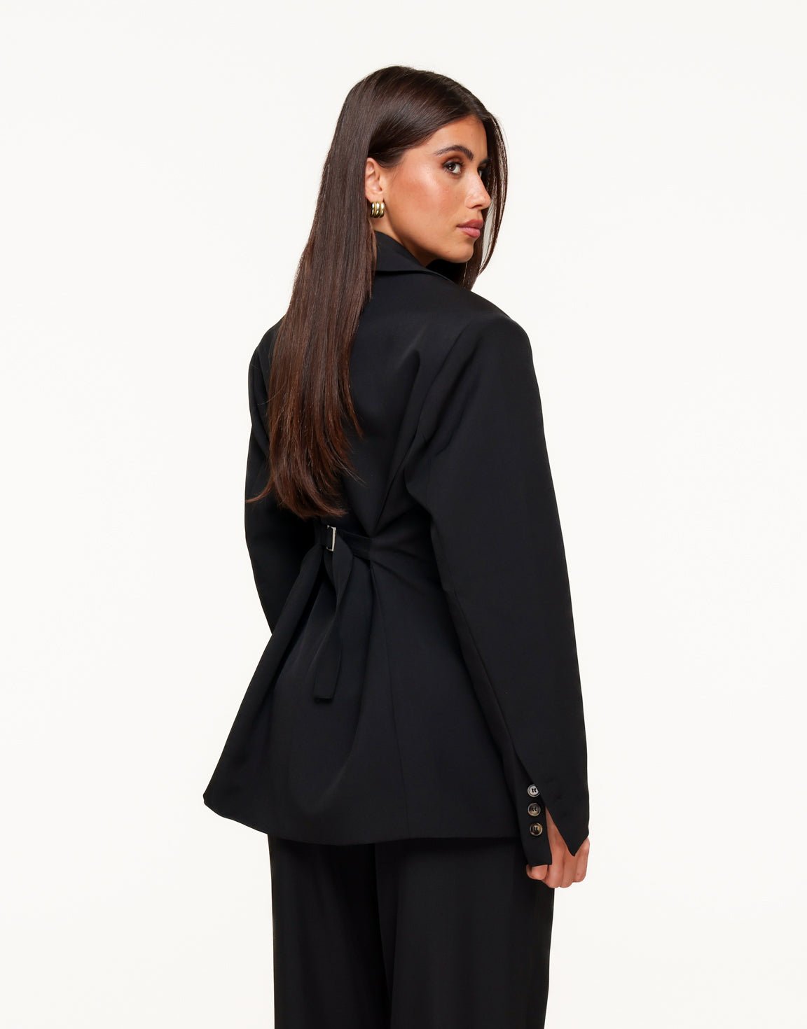 Zwarte Classic Rug Riem Detail - Blazer - Olivia & Kate