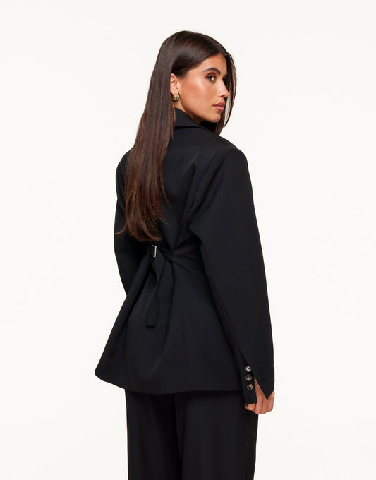 Zwarte Classic Rug Riem Detail - Blazer - Olivia & Kate