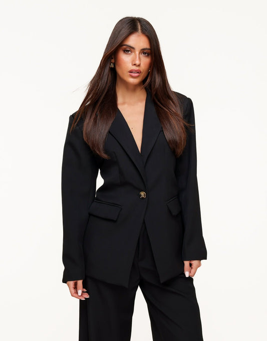 Zwarte Classic Rug Riem Detail - Blazer - Olivia & Kate