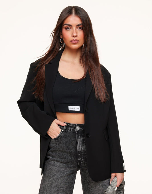 Zwarte Cropped - Top - Olivia & Kate