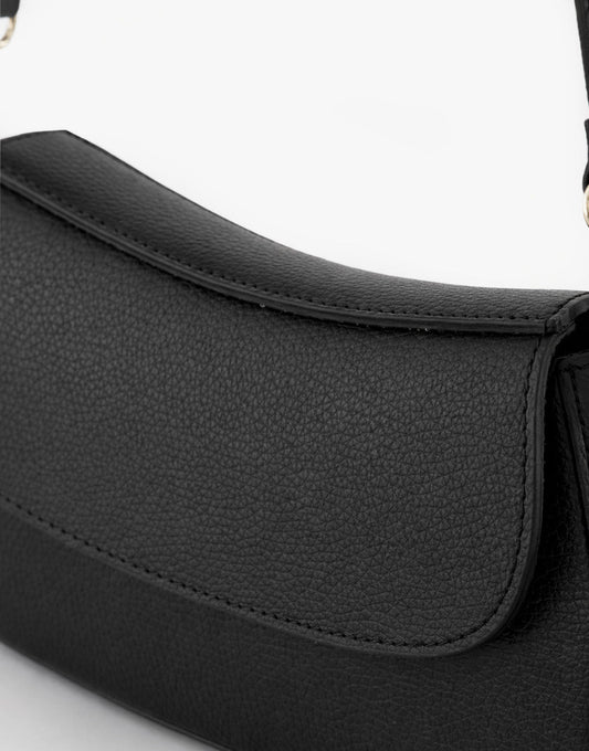 Zwarte Elegante Leren - Tas - Olivia & Kate