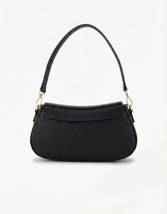 Zwarte Elegante Leren - Tas - Olivia & Kate