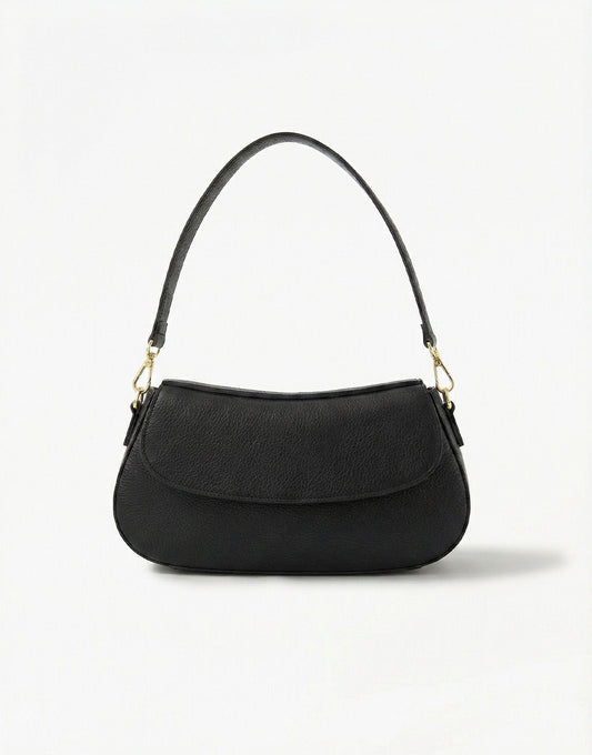 Zwarte Elegante Leren - Tas - Olivia & Kate