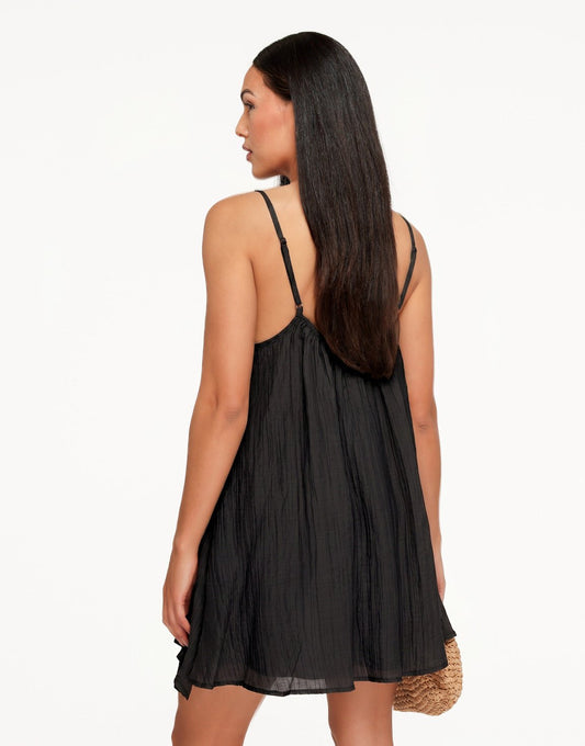 Zwarte Flowy - Jurk - Olivia & Kate