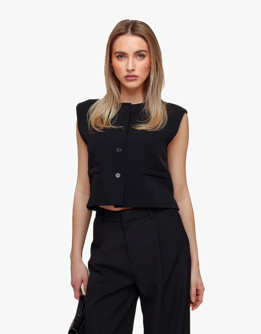 Zwarte F/W Edit Cropped - Gilet - Olivia & Kate
