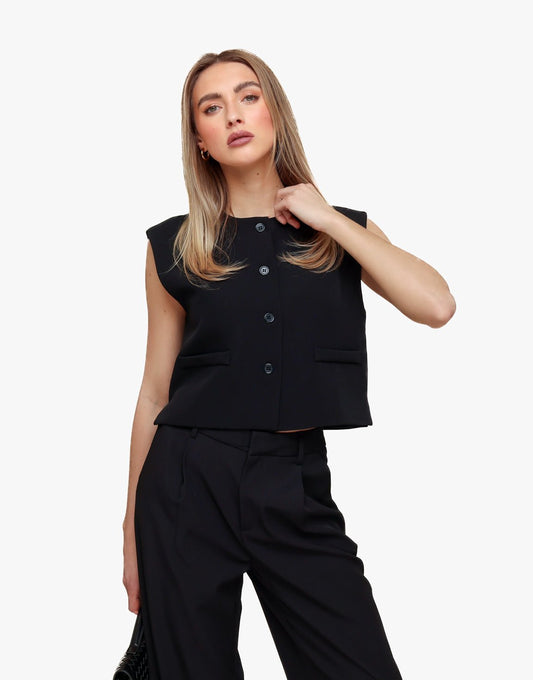 Zwarte F/W Edit Cropped - Gilet - Olivia & Kate