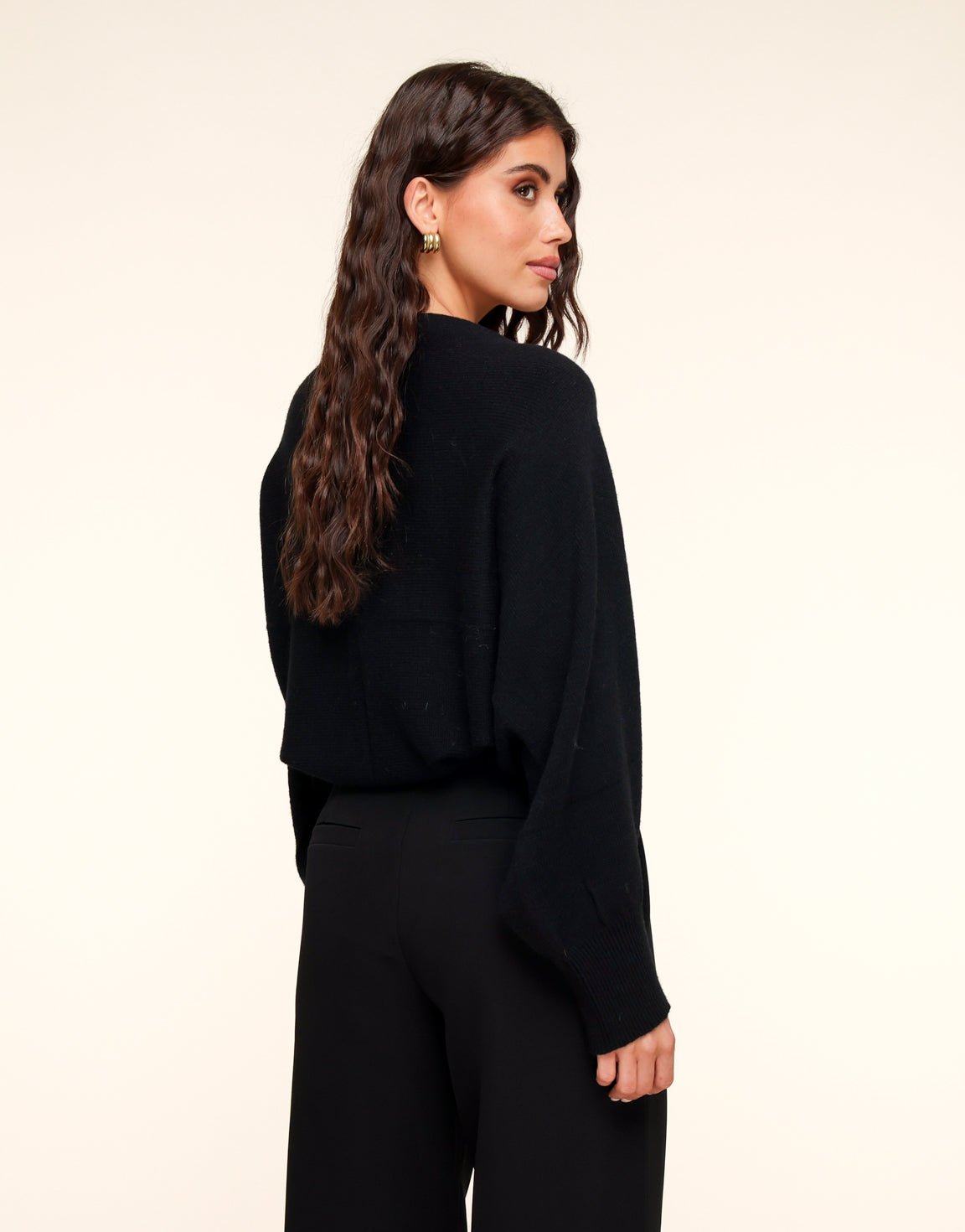 Zwarte Gebreide Cropped - Vest - Olivia & Kate