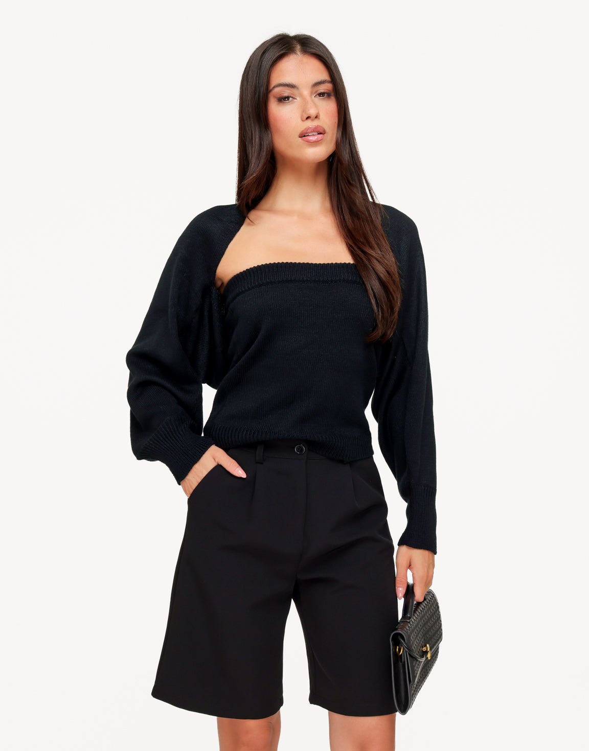 Zwarte Gebreide Tube - Top - Olivia & Kate