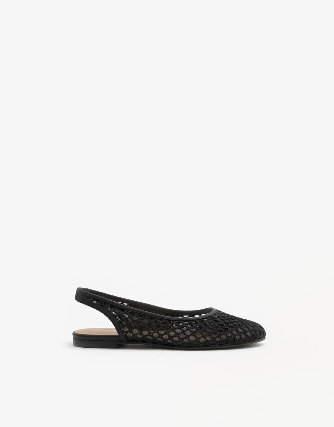 Zwarte Gehaakte Open Achterkant - Ballerina's - Olivia & Kate