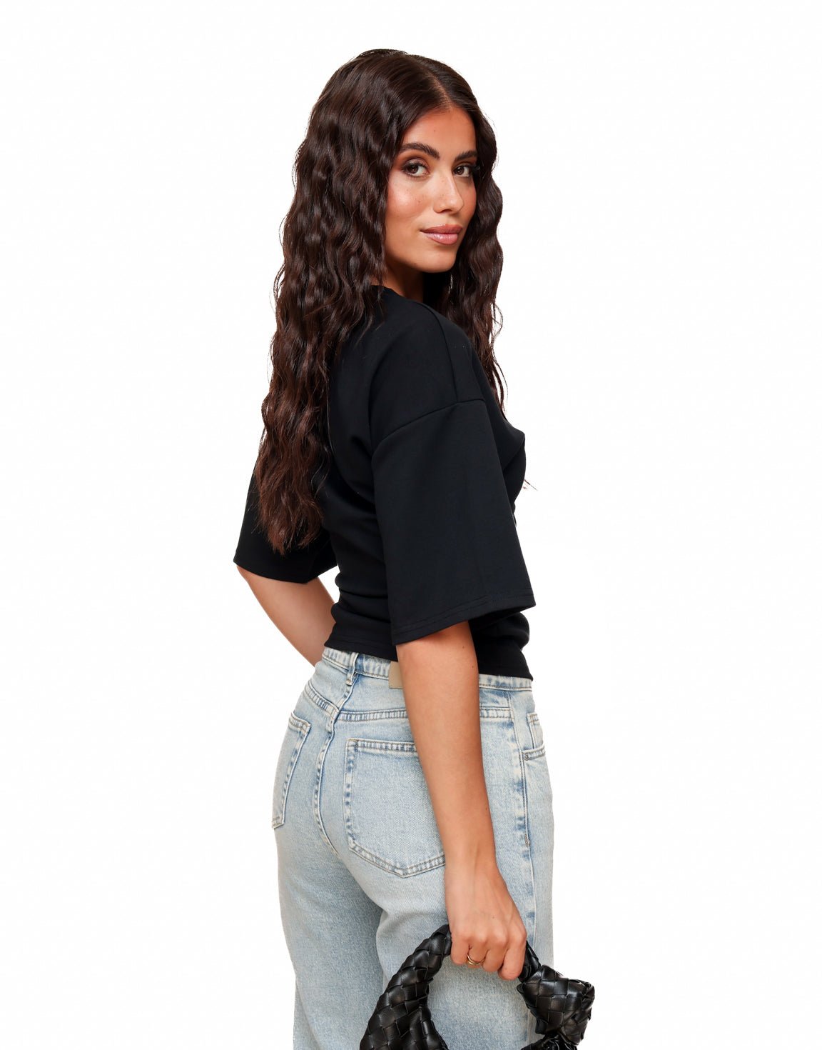 Zwarte Getailleerde - T-shirt - Olivia & Kate