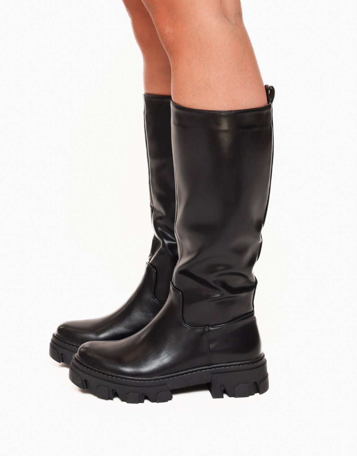 Zwarte Hoge Trackzool - Laarzen - Olivia & Kate