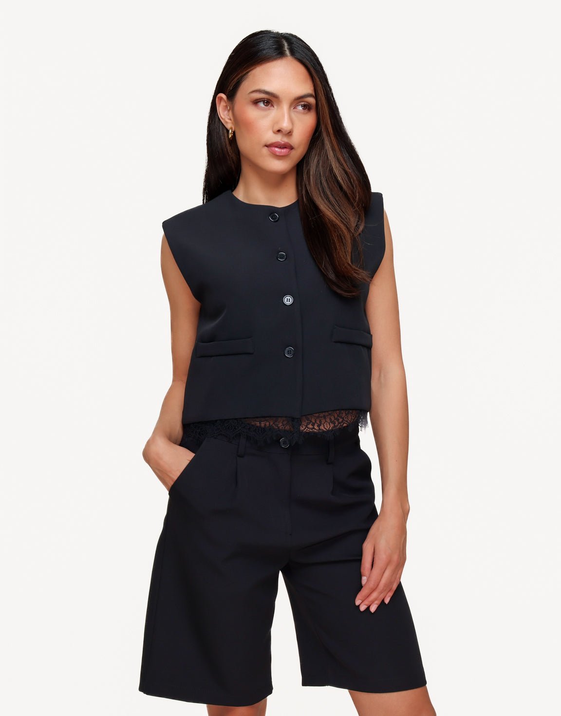 Zwarte Kanten F/W Edit Cropped - Gilet - Olivia & Kate