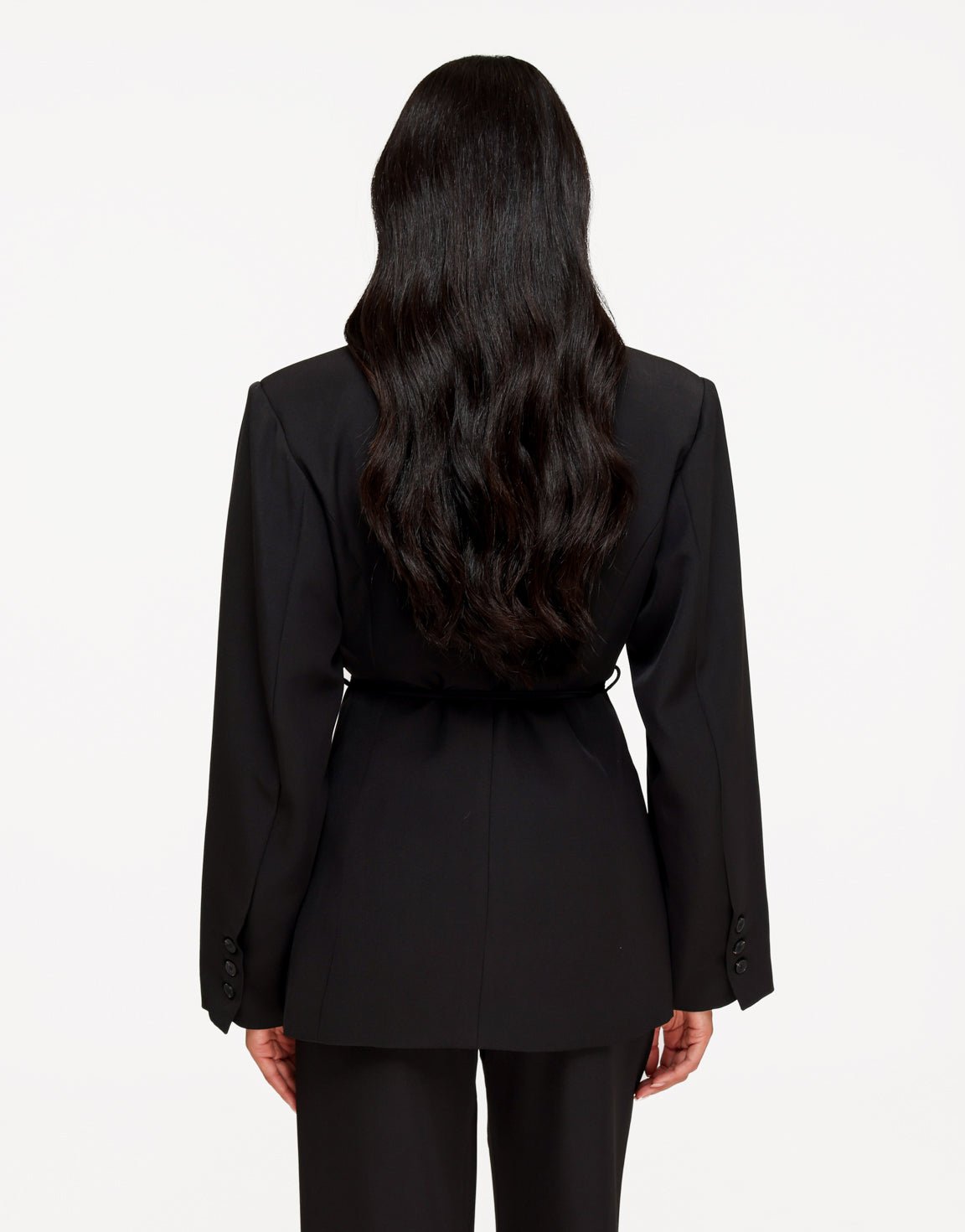 Zwarte Lange Ceintuur - Blazer - Olivia & Kate