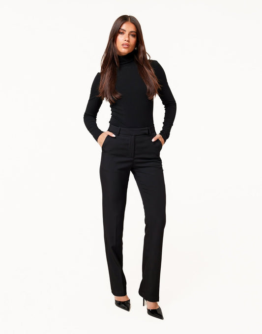 Zwarte Lange Fitted Classic - Pantalon - Olivia & Kate