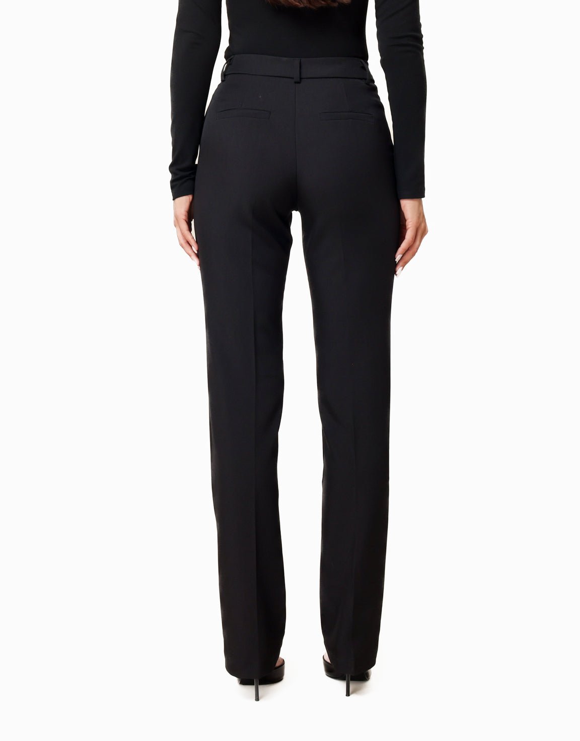 Zwarte Lange Fitted Classic - Pantalon - Olivia & Kate