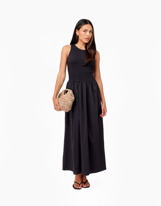 Zwarte Lange Maxi - Jurk - Olivia & Kate