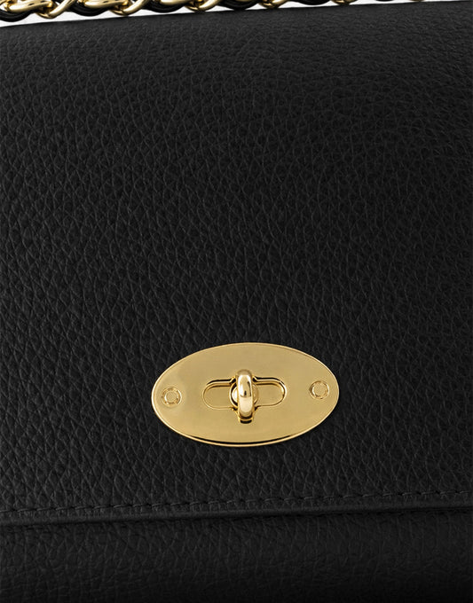 Zwarte Leren Crossbody - Tas - Olivia & Kate