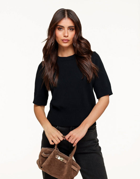 Zwarte Losse SS - Trui - Olivia & Kate