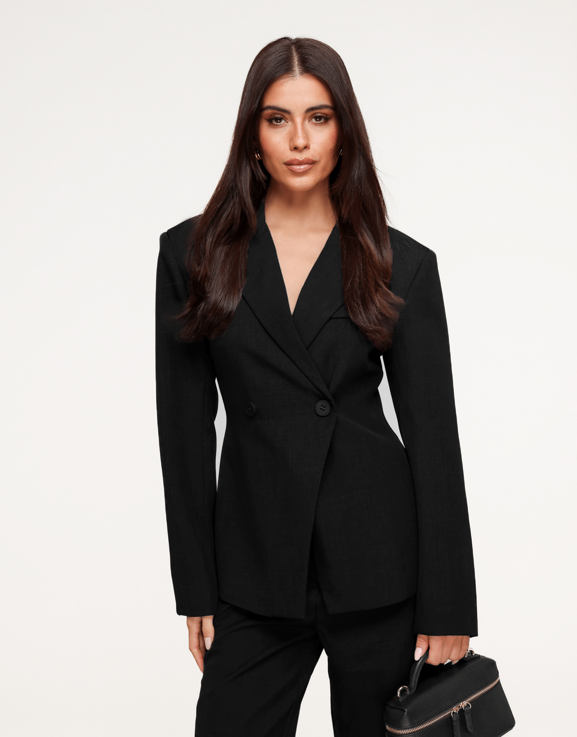 Zwarte Luxe Getailleerde - Blazer - Olivia & Kate