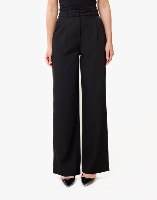 Zwarte Luxe Rechte - Pantalon - Olivia & Kate